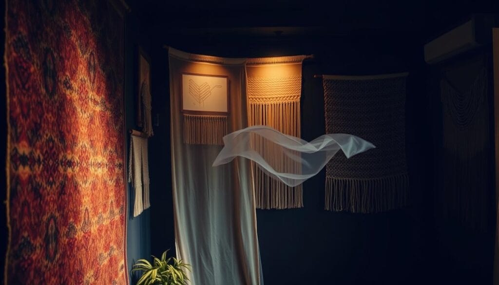 Layering wall hangings Layering wall hangings