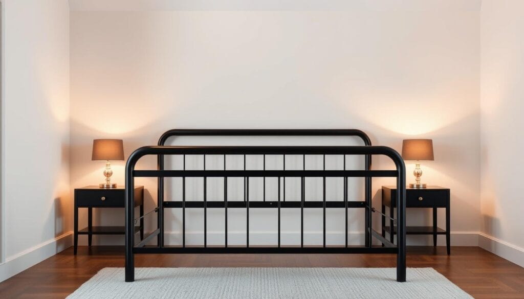 black bed frame