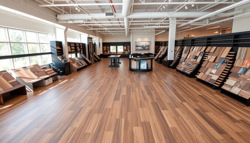 flooring showroom with various products flooring showroom with various products