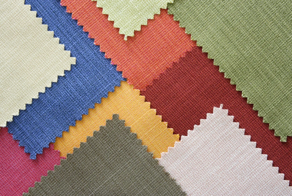 multi color fabric texture samples