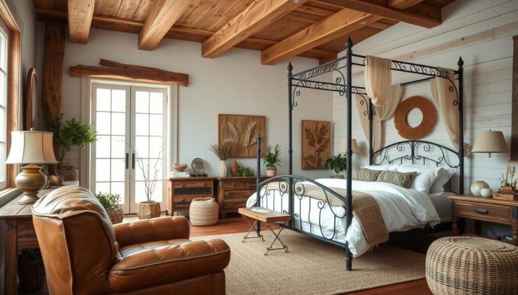 rustic chic bedroom