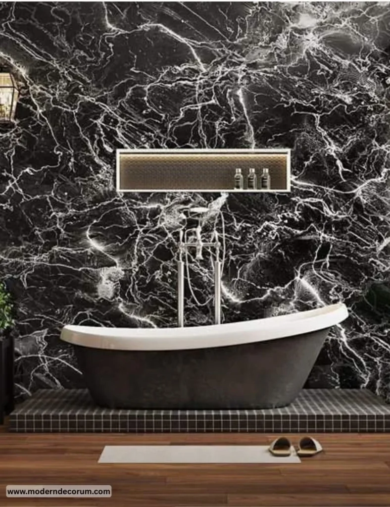 10 Black Tile Bathroom Ideas to Add a WOW Factor Black Tile Bathroom