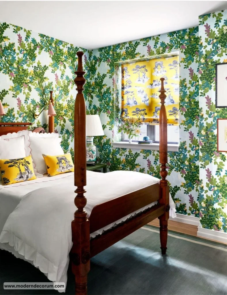 HAPPY BEDROOM Bright and cheerful happy bedroom with colorful decor and cozy furnishings.