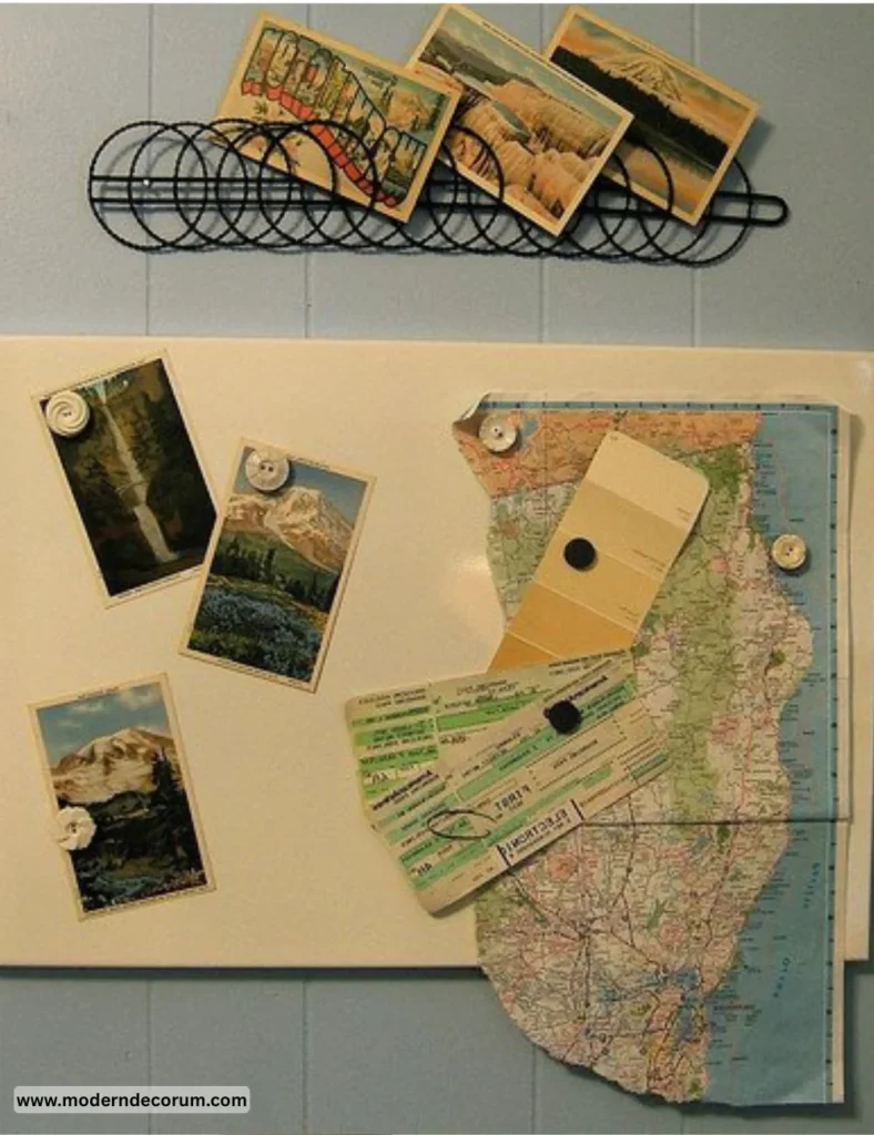 POSTCARDS DECORATE WALLS