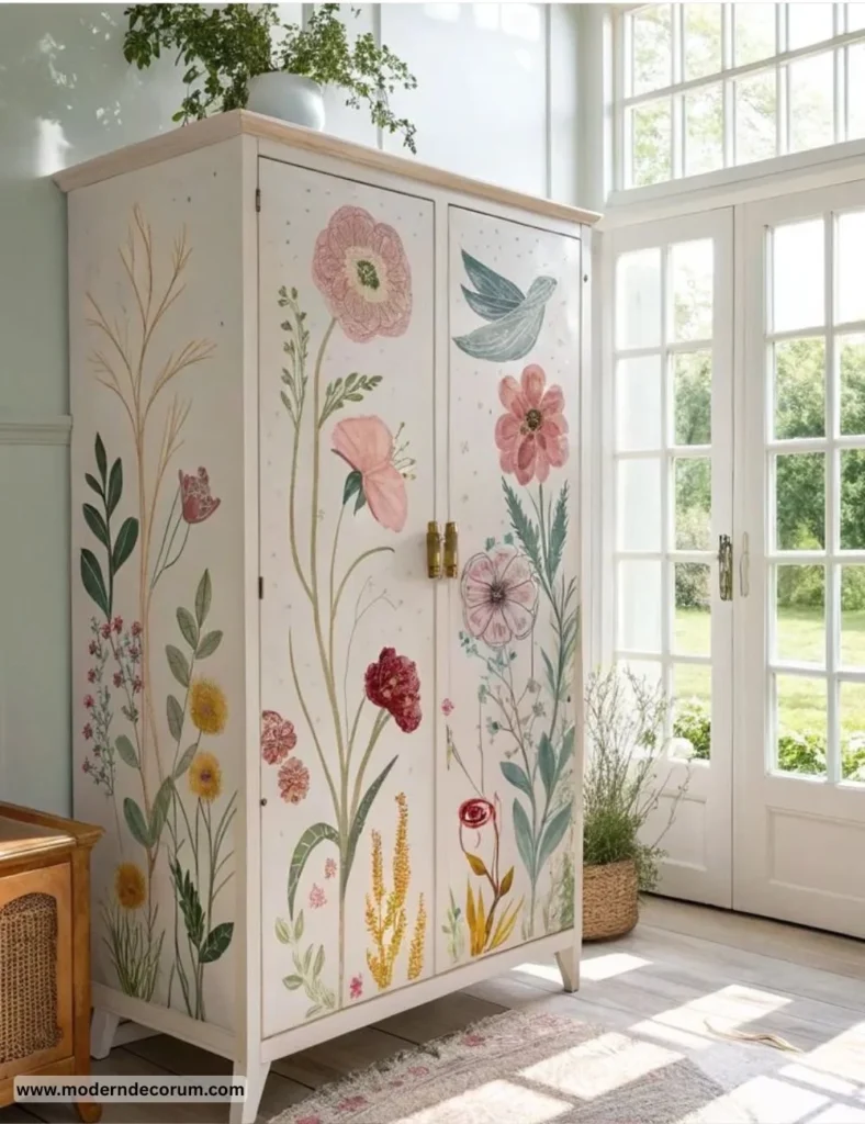 18+ INSPIRING HAND PAINTED FURNITURE IDEAS FOR YOUR HOME A selection of beautiful hand painted furniture showcasing unique artistic designs.