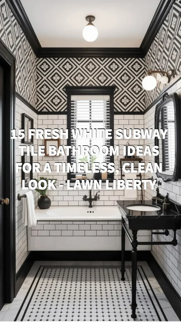 Bathroom featuring fresh white subway tile for a timeless and clean design