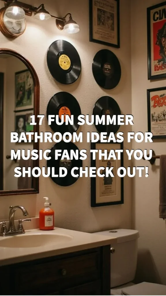 Colorful summer bathroom ideas inspired by music for fans