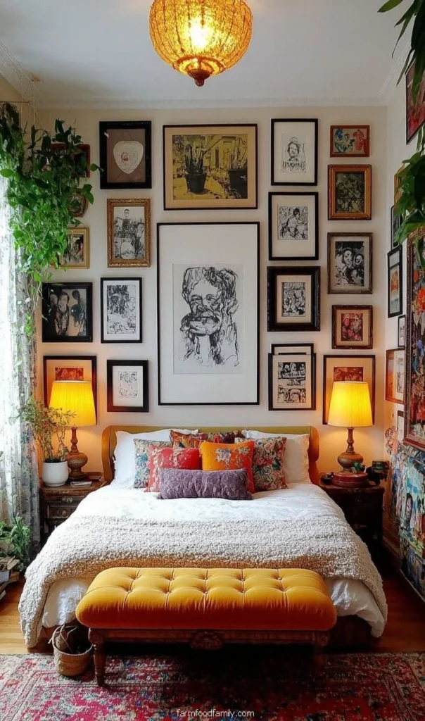 Eclectic Bedroom Decor Ideas: Cozy Greenery & Vintage Charm Eclectic bedroom decor showcasing greenery and vintage elements for a cozy atmosphere