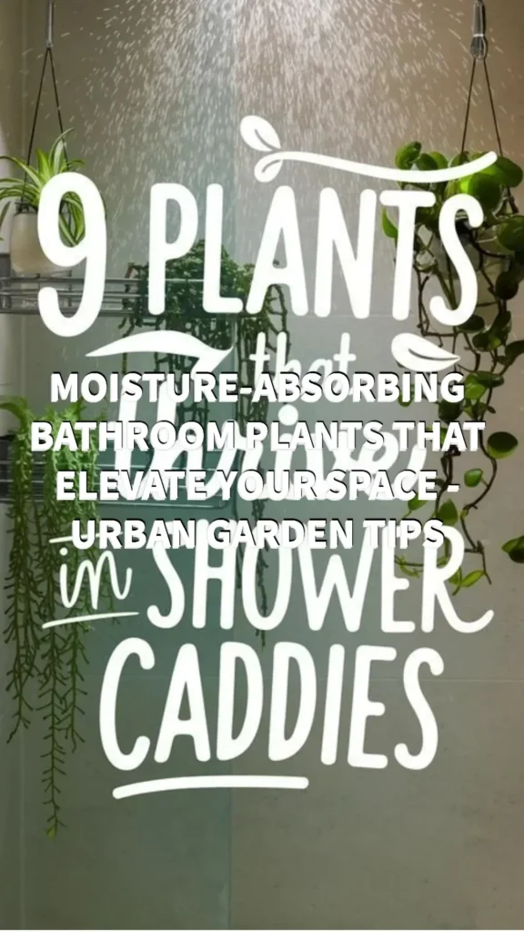 Moisture-absorbing plants in a stylish bathroom setting for improved ambiance.