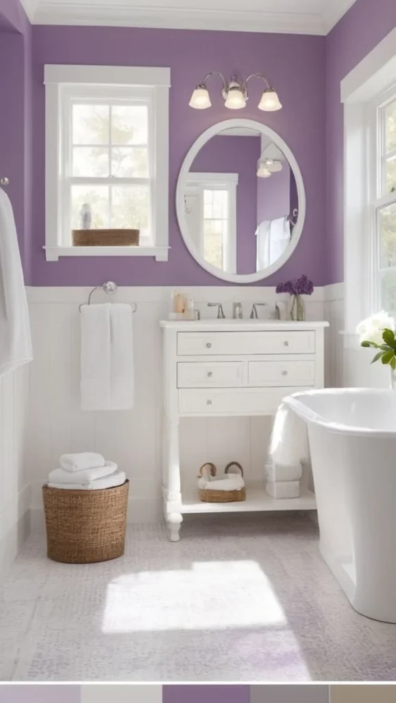 +10 Ideas For purple bathroom aesthetic inspo 2025 Elegant purple bathroom aesthetic ideas for 2025 inspiration.