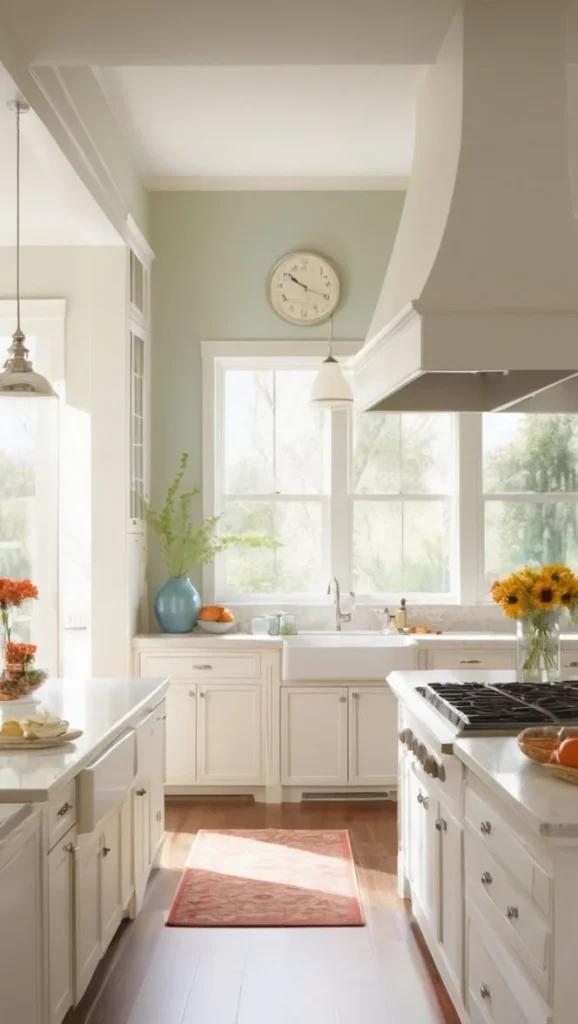 Stylish white kitchen cabinets featured in a modern kitchen design for 2025