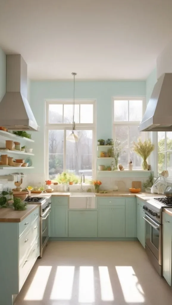 +12 Lovely open space kitchen Ideas For 2025 Beautiful open space kitchen design featuring modern decor and ample natural light.