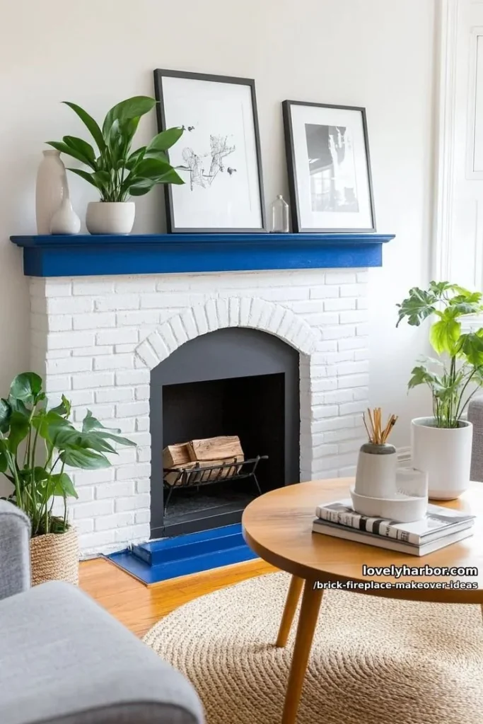 15 Brick Fireplace Makeover Ideas To Inspire Beautifully redesigned brick fireplace with modern decor ideas