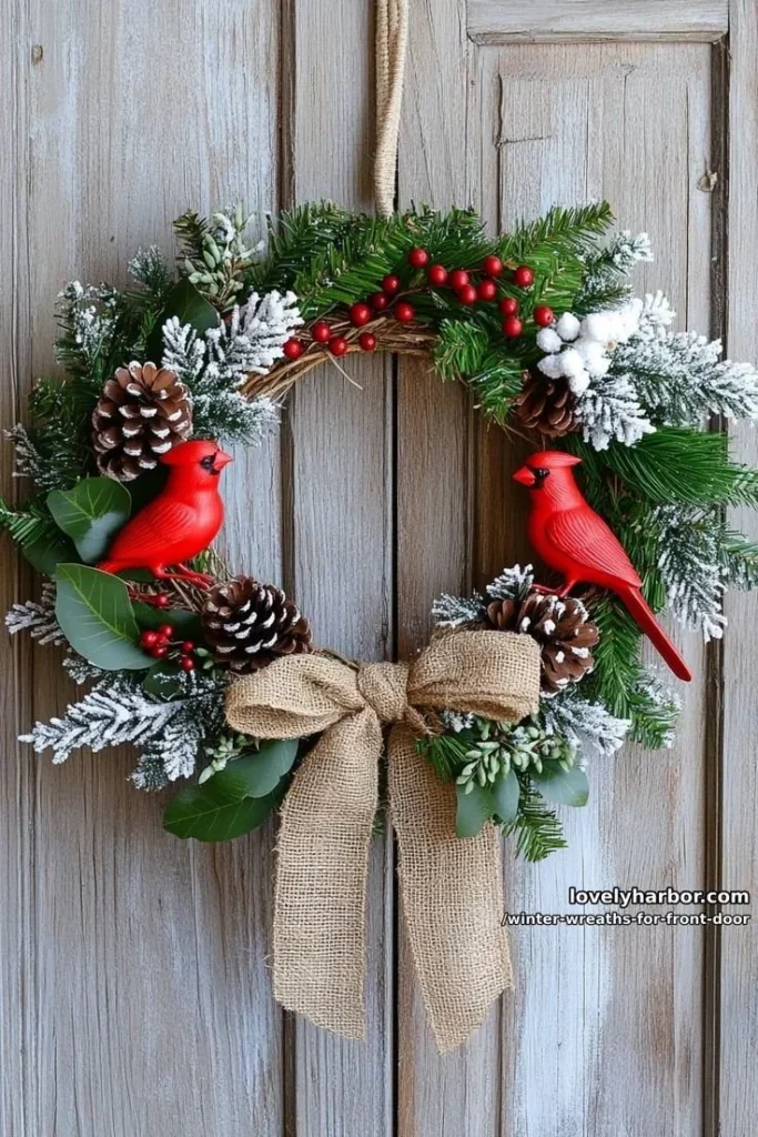 15 Lovely Winter Wreaths for Your Front Door Beautiful collection of winter wreaths for front door decoration