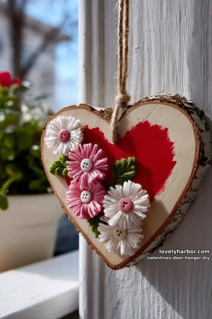Creative Valentine’s Door Hanger DIYs for a charming entryway