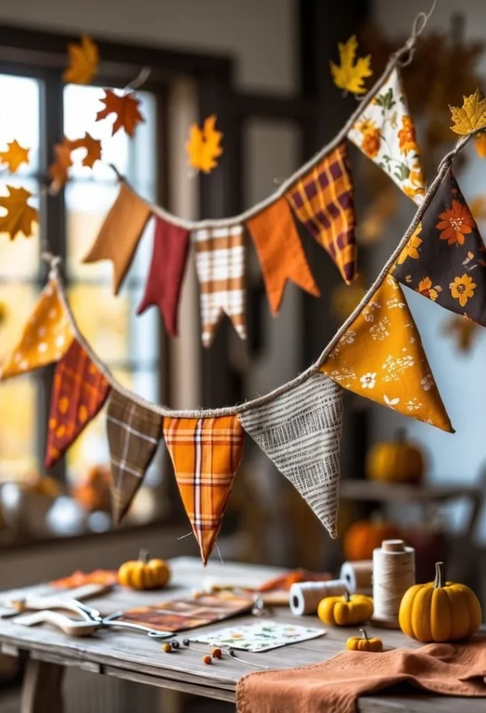 17 DIY Fall Sewing Projects To Keep You Busy This Season | Mummy Time Colorful DIY fall sewing projects displayed with materials and tools.