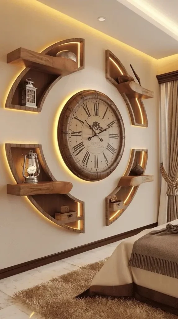 Unique wooden wall decor ideas for stylish bedroom interiors.