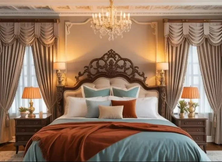 Vintage bedroom featuring classic antique decor and retro interior design inspiration