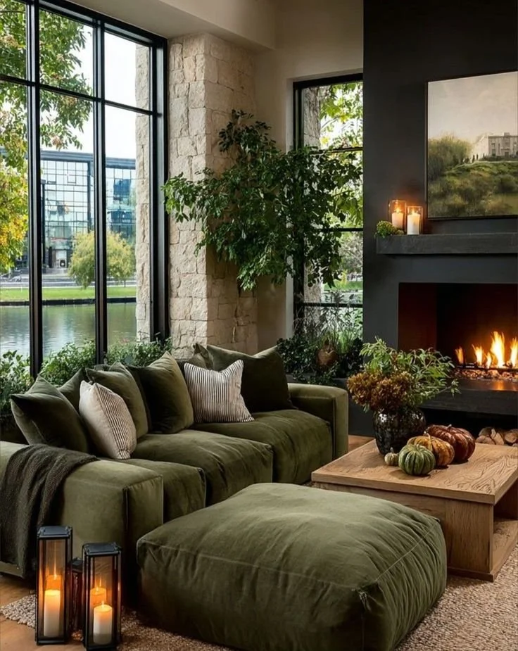 Cozy living room featuring a beautiful fireplace centerpiece for warmth and style.