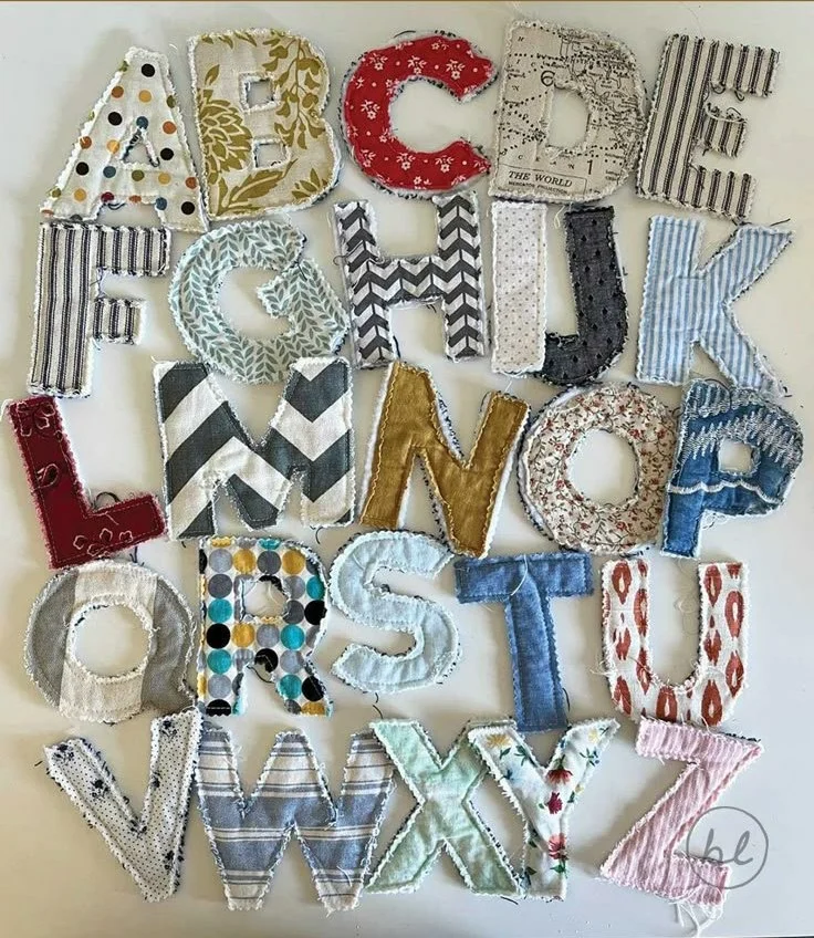 DIY Fabric Alphabet, Sew Fabric Alphabet Letters Sewing DIY fabric alphabet letters for creative projects and home decor