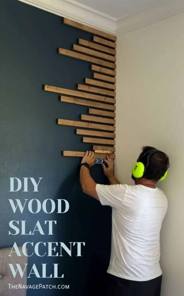 DIY Wood Slat Wall Art Painting Process DIY wood slat wall art painting process with vibrant colors and textures.