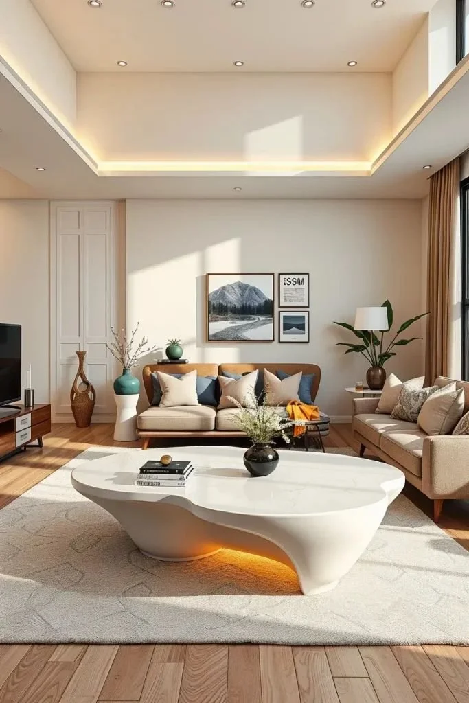 Modern sofa table design featuring innovative shapes and styles for 2026