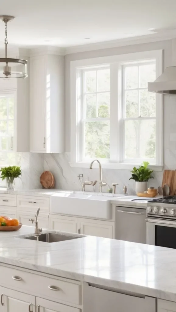 +10 Ideas For white marble kitchen inspo 2026 Elegant white marble kitchen with modern design elements and stylish decor.