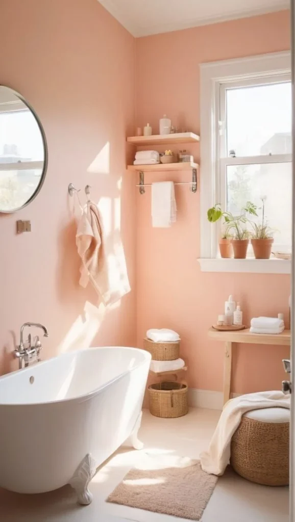 A collection of cute bathroom aesthetic ideas showcasing stylish decor for 2025.