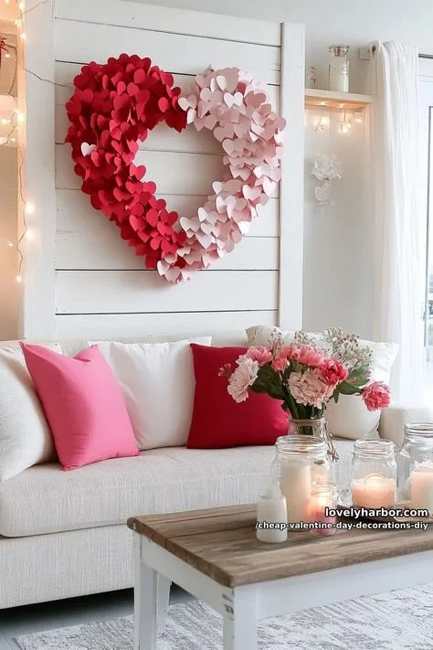 DIY cheap Valentine's Day decorations for a romantic celebration