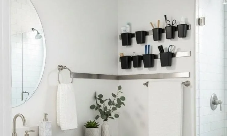 Creative small bathroom storage solutions for organizing and hiding items in style.