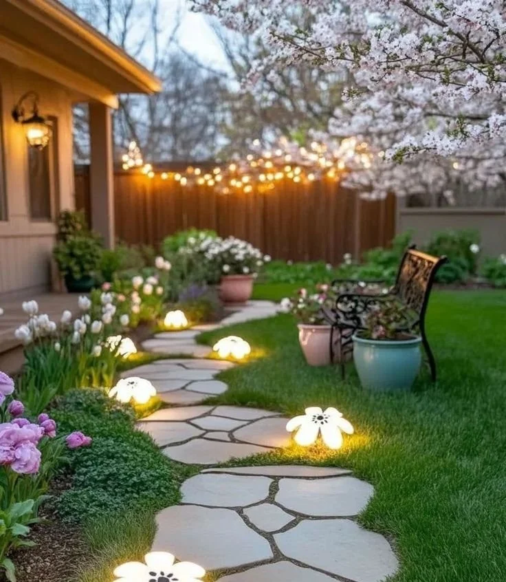 Beautiful spring garden decor ideas featuring vibrant flowers and joyful decorations.
