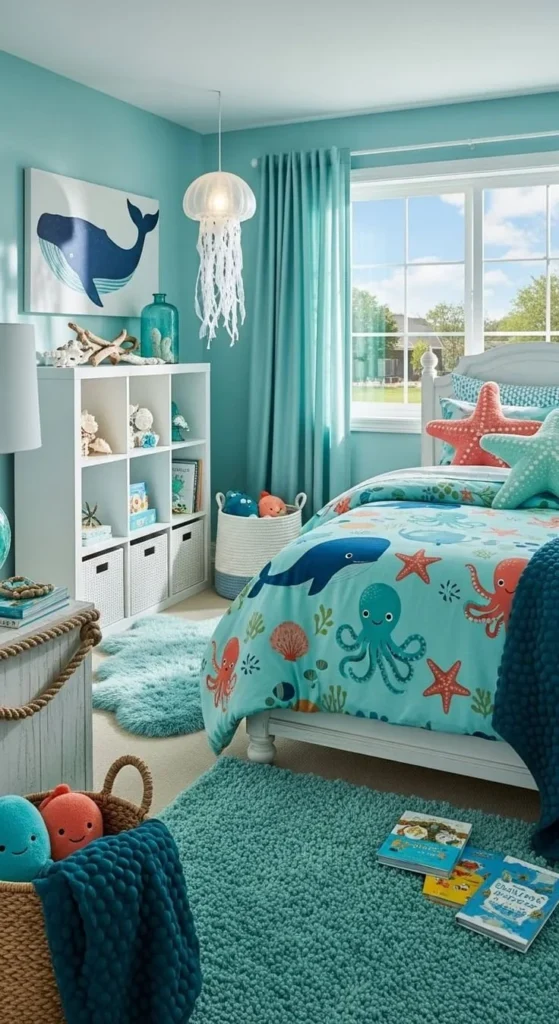 Soothing aqua bedroom designs showcasing calming decor and color palettes