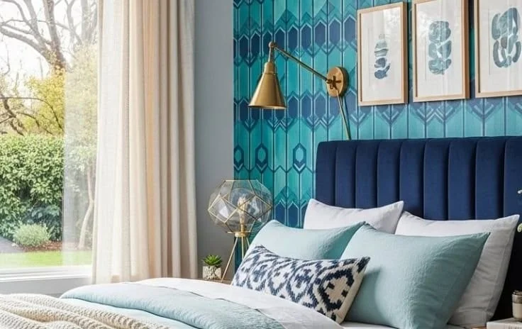 Charming aqua bedroom designs showcasing calming decor and soothing color schemes.