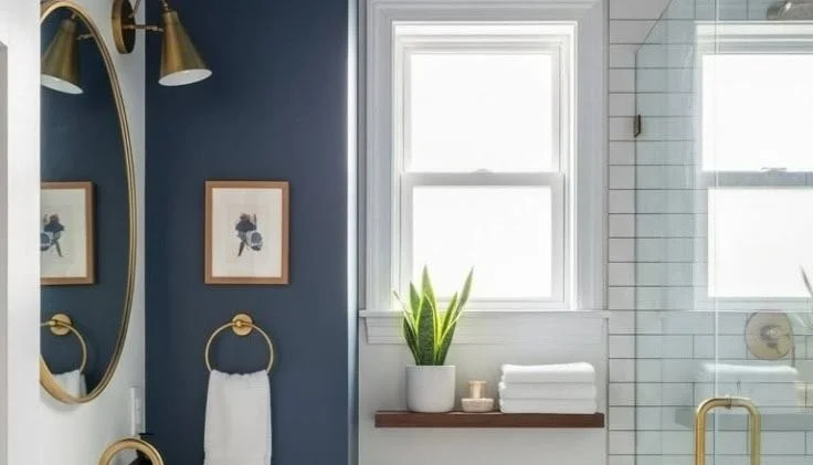 A collection of 23 small modern bathroom designs showcasing fresh and clean aesthetics.