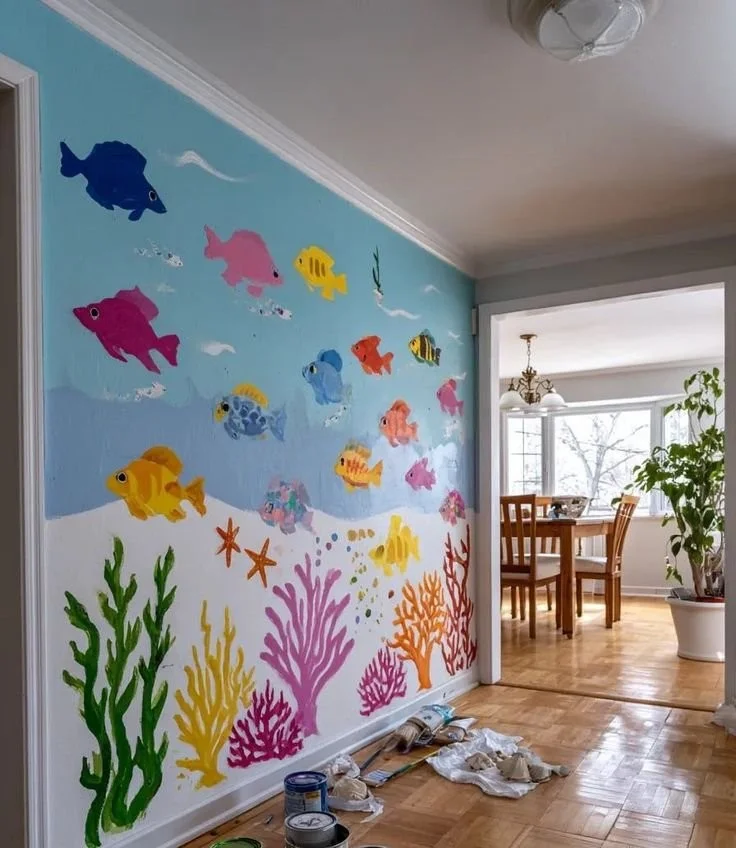 Vibrant DIY wall murals for home decor inspiration