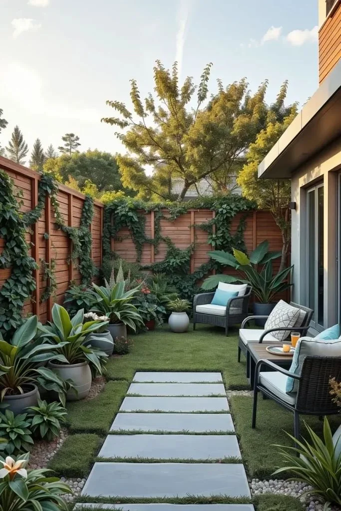 Beautiful backyard fence landscaping ideas with garden-inspired designs.