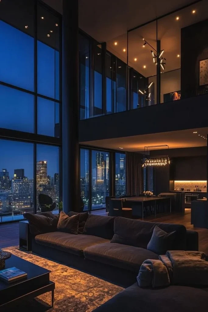 Lux Penthouse Living: City Lights Escape Luxurious penthouse living with breathtaking city views and modern amenities.