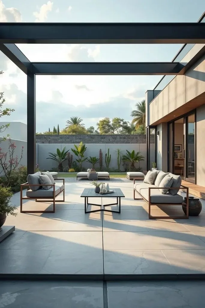 Stylish outdoor sofa in a beautiful garden setting for 2026 outdoor living.