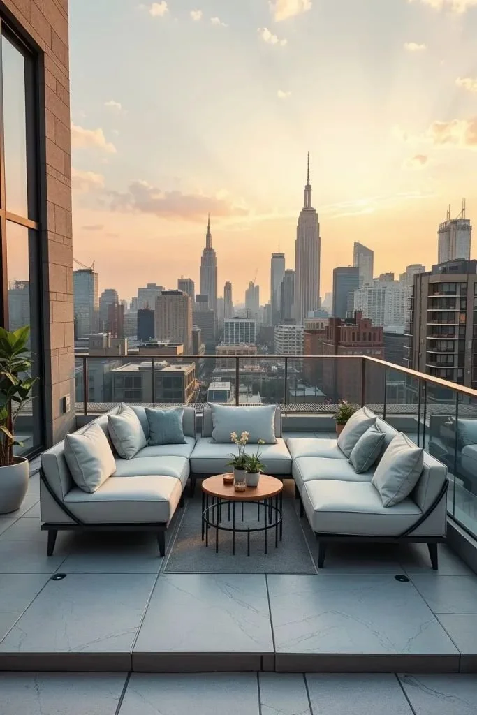 Stylish outdoor sofas designed for rooftop terraces in 2026.