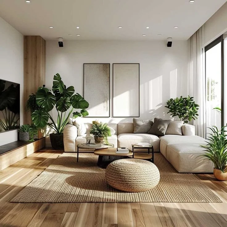 Modern Nordic living room showcasing Scandinavian lounge design elements.