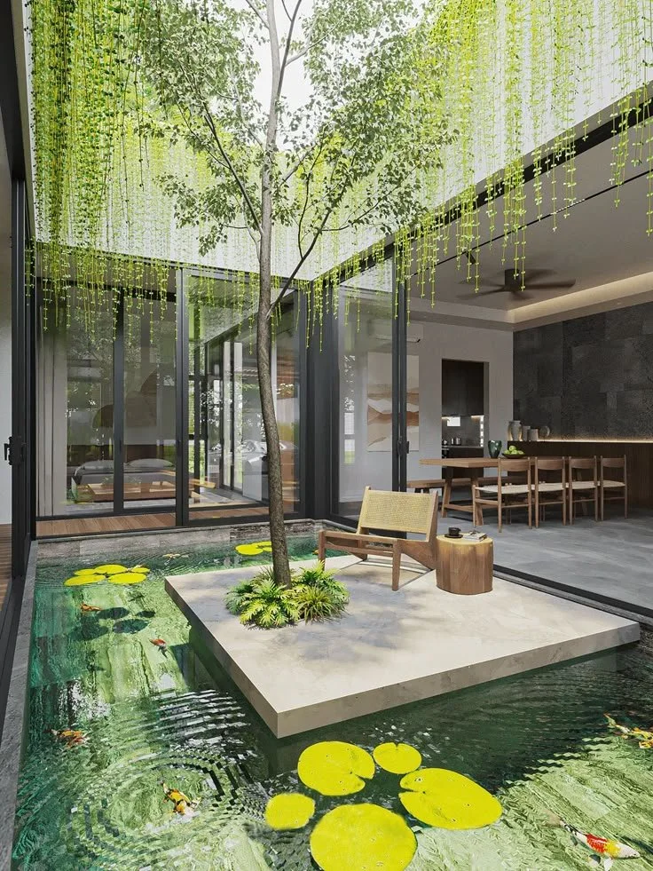 Serene Courtyard: Outdoor Design Inspiration Serene courtyard showcasing beautiful outdoor design inspiration