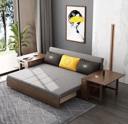 Surfing Style Meets Convertible Furniture Vibes Convertible furniture in a surfing style living room setting.