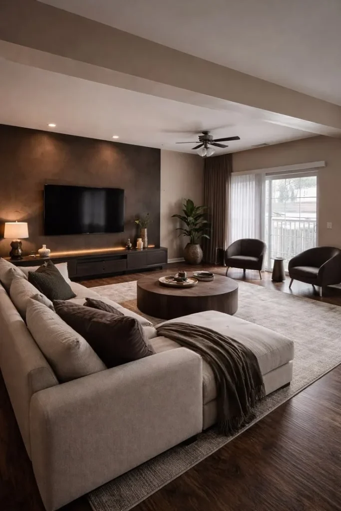 Cozy minimalist living room makeover ideas with modern furniture and decor