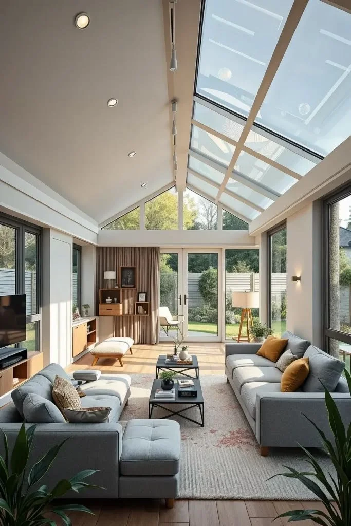 Modular garden room extension with flexible layout and modern design.