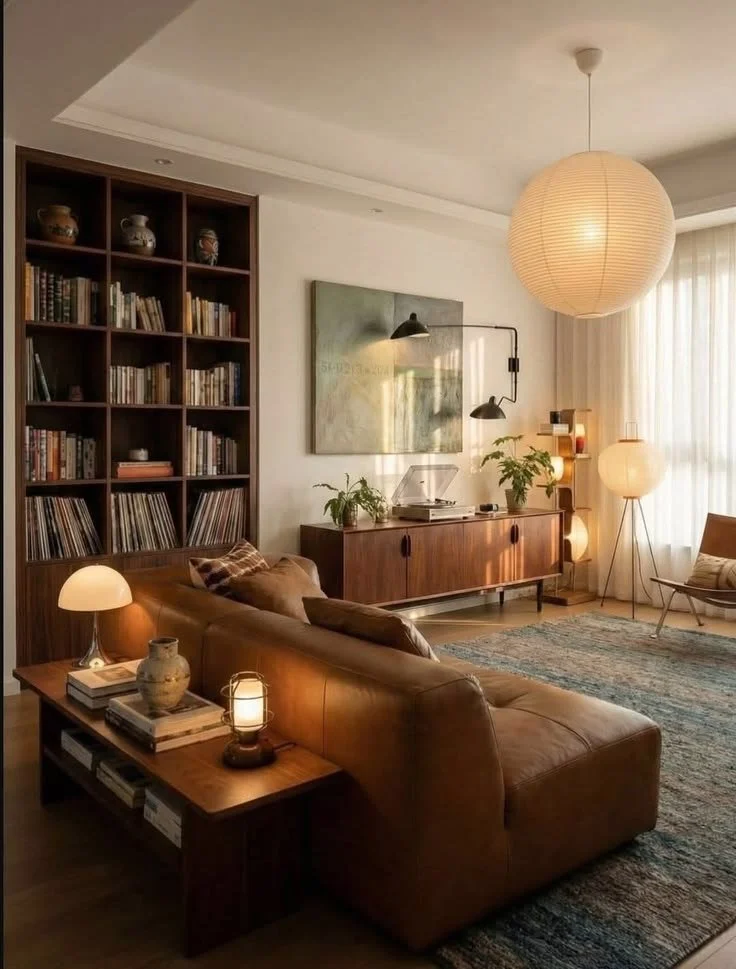 Mid Century Modern living room with stylish furniture and decor inspiration.