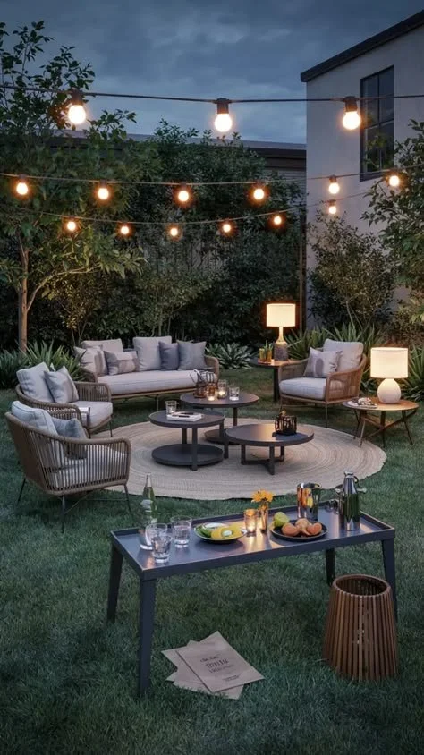 Stylish Outdoor Party Lounge setup with seating and decor ideas for 2026