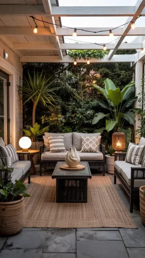 Stylish outdoor party lounge setup with seating and decor ideas for 2026.