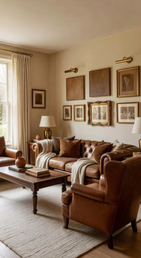 23 Stunning Brown and Gold Living Room Decor Ideas for Earthy Luxury Elegant brown and gold living room decor showcasing earthy luxury.