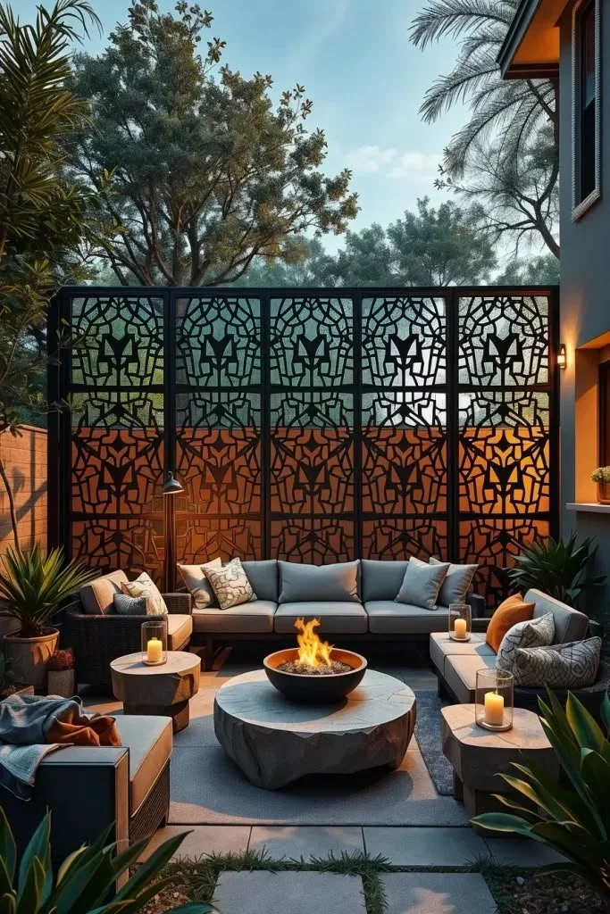 Backyard Privacy Ideas 2026: Sculptural Garden Walls That Act As Privacy Features Sculptural garden wall providing privacy in a backyard setting