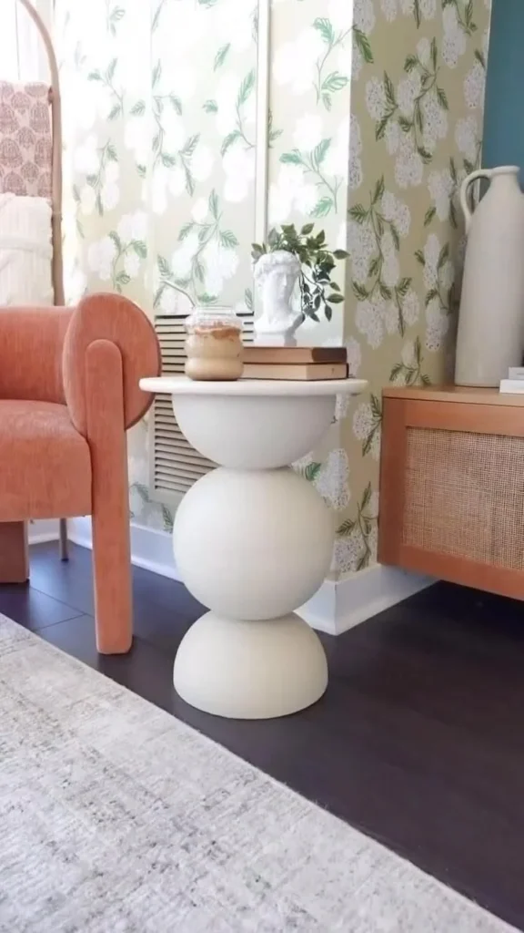Stylish DIY accent table and chair designed for a chic home decor